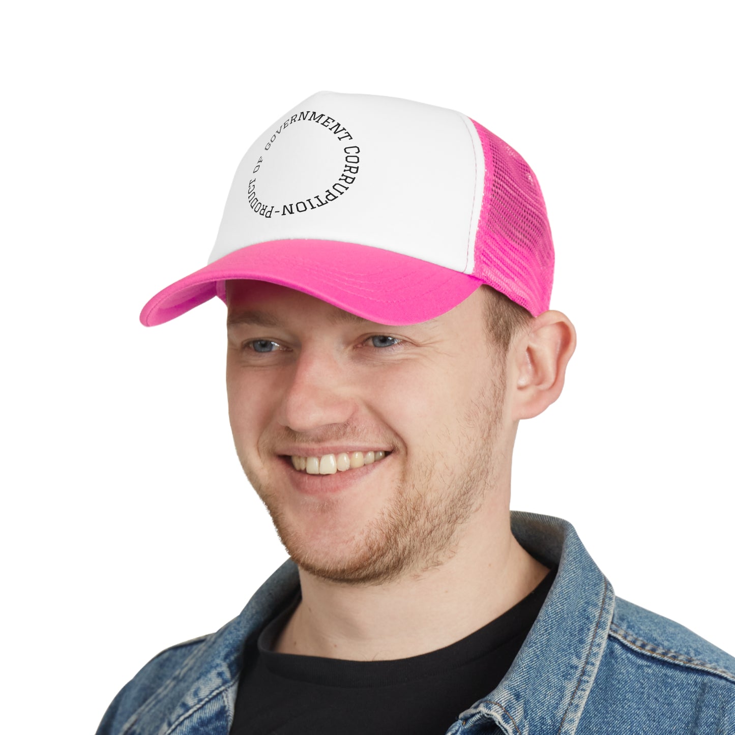Trendy Mesh Cap with Statement Design, Adjustable Hat for Casual Outings, Summer Accessory, Unique Cap